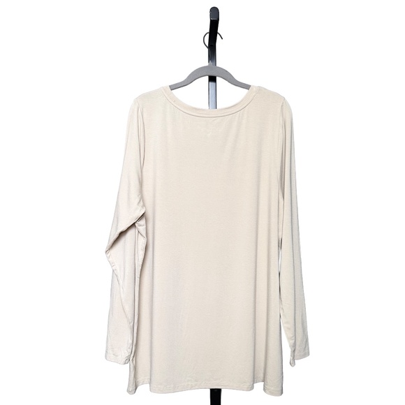 AVA & VIV Long Sleeve Taupe Tee - NWT - Picture 3 of 4